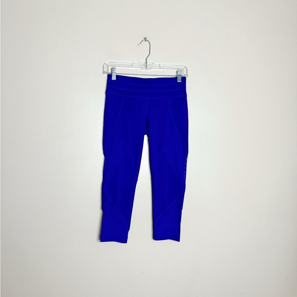 CLEARANCE! Blue Athleta Mesh Workout Capris Size XS EUC